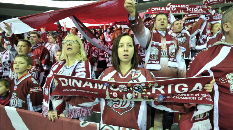 Rīgas "Dinamo" fani
Foto: Romāns Kokšarovs, F64