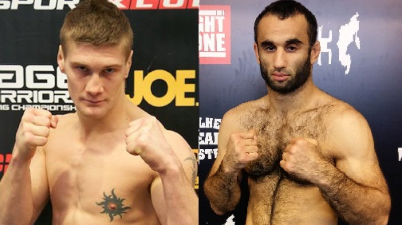 Aleksandrs Jakobsens (no kreisās) un Vugars Bahšijevs
Foto: sherdog.com