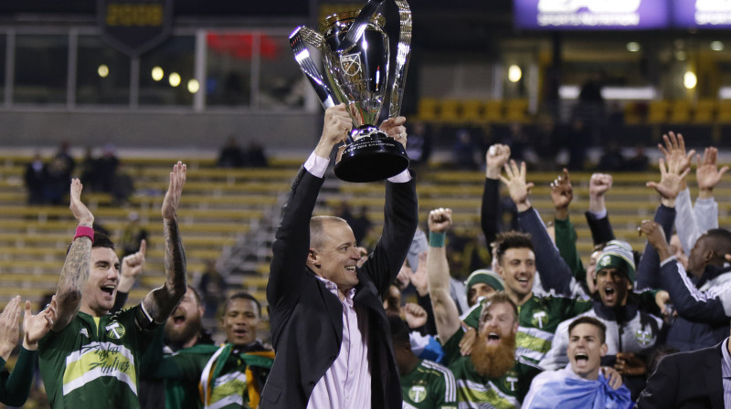 MLS kausu virs galvas ceļ "Timbers" īpašnieks Merits Polsons.
Foto: AP/Scanpix