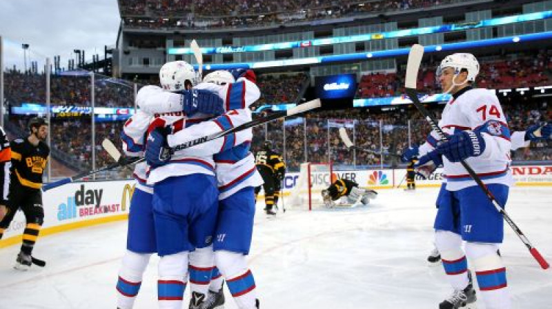 Monreālas "Canadiens" atzīmē uzvaras vārtus
Foto: AFP/Scanpix