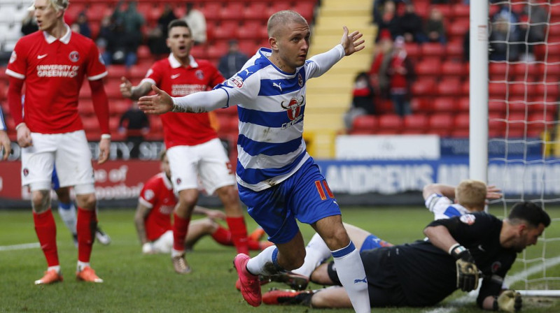 Deniss Rakels pēc vārtu guvuma
Foto: readingfc.co.uk