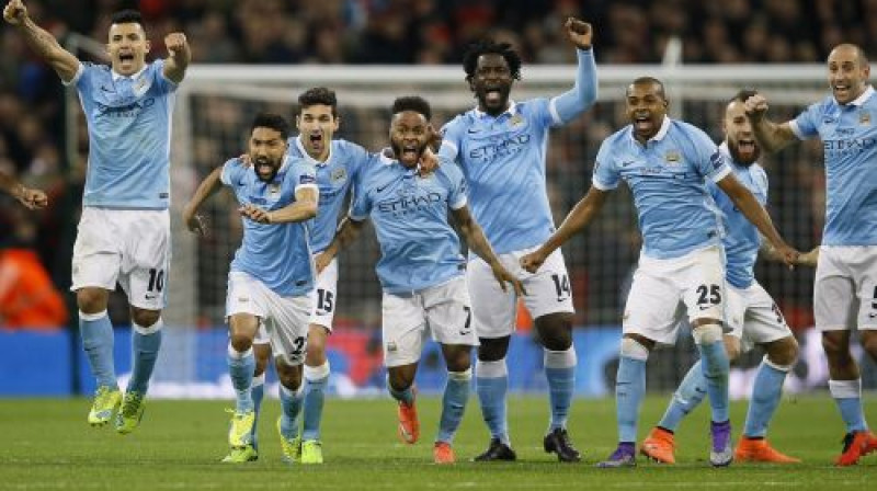 ''Manchester City'' līksmo pēc uzvaras "Football League Cup" izcīņā
Foto: AP/Scanpix