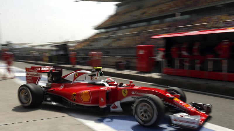 Kimi Raikonens treniņbraucienos Šanhajas trasē
Foto: TT NYHETSBYRÅN/Scanpix