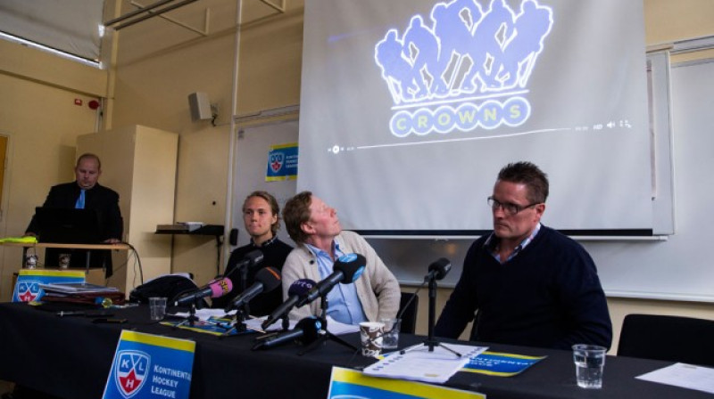 "Crowns" preses konference 
Foto: Bildbyrån / hockeysverige.se