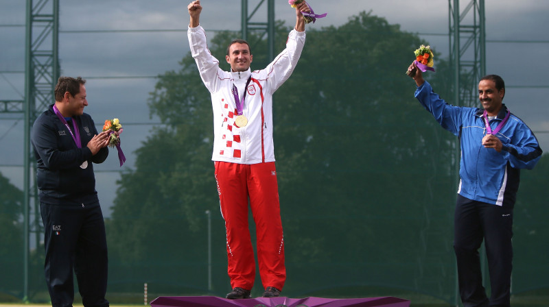 Fehaids Aldēhani ar olimpisko bronzu (2012) 
Foto: AFP/Scanpix