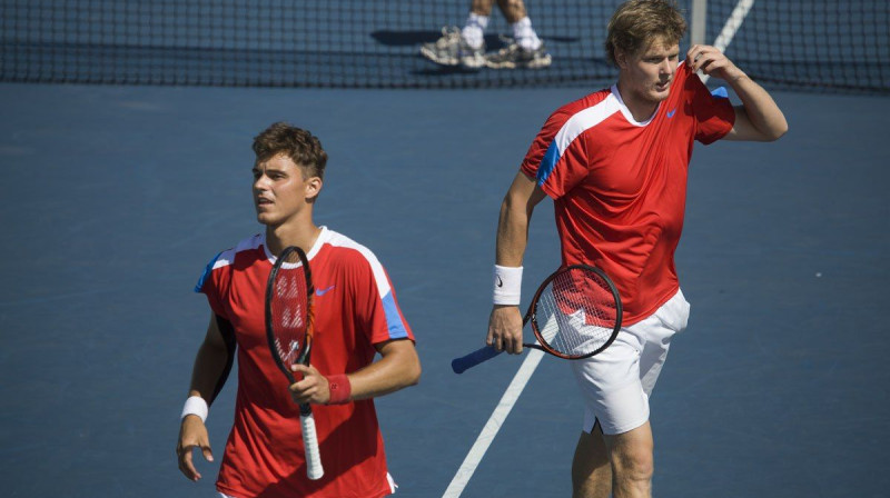 Mārtiņš Podžus un Miķelis Lībietis
Foto: tennis.by