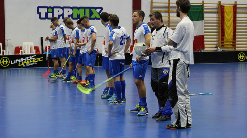 "IFK Paris" pēc piedzīvotā zaudējuma ungāriem
Foto: IFF Floorball