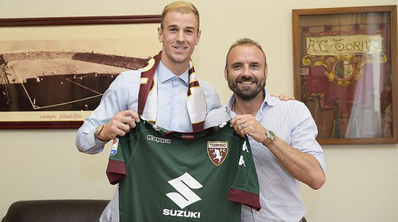 Džo Hārts un ''Torino'' sporta menedžeris Džanluka Petrači
Foto: LaPresse/Scanpix