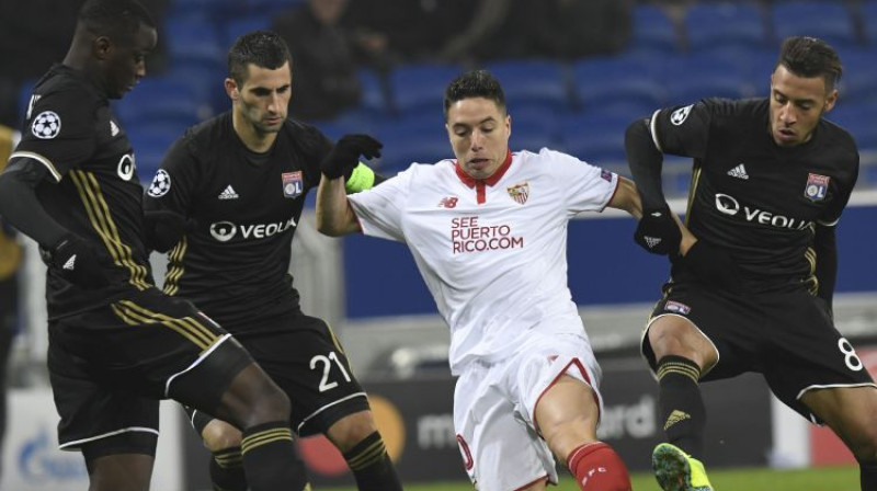 Samirs Nasri pret "Lyon". Foto: AFP/Scanpix