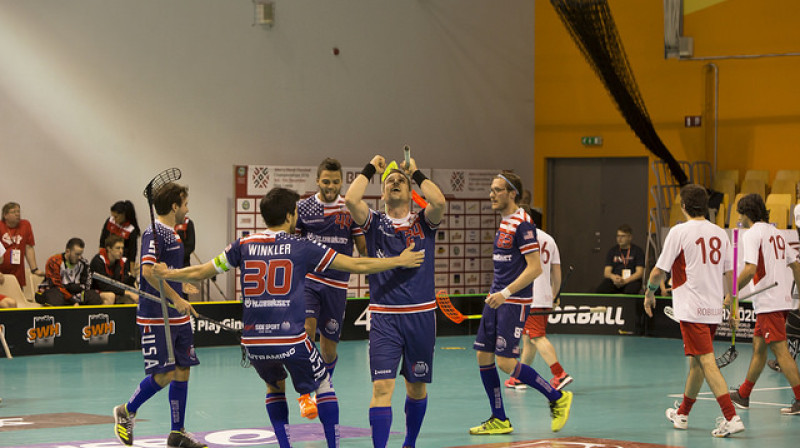 ASV un Kanādas izlases sadalīs ceļazīmi uz pasaules līgu
Foto: IFF Floorball