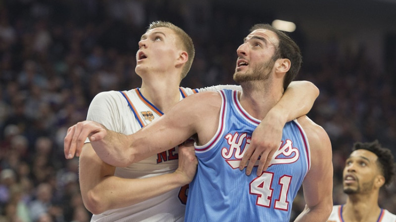 Kristaps Porziņģis cīņā ar "Kings"
Foto: Sipa/USA/Scanpix