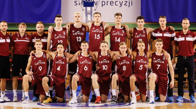 Latvijas U16 puišu izlase 2016. gadā Radomā
Foto: fiba.com