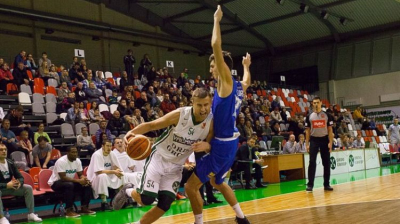 Mārtiņš Laksa spēlē pret Ogri
Foto: BK Valmiera/Ordo