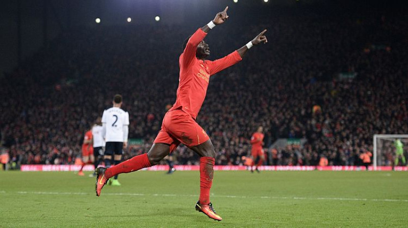 Sadio Manē atzīmē vārtu guvumu
Foto: AFP/Scanpix