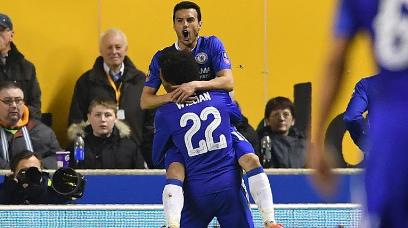 Pedro un Viljans nokārtoja ''Chelsea'' pirmo vārtu guvumu
Foto: AFP/Scanpix