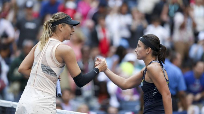 Marija Šarapova un Anastasija Sevastova
Foto: imago/Xinhua/Scanpix