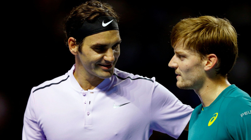 Rodžers Federers un Davids Gofāns
Foto: Reuters/Scanpix