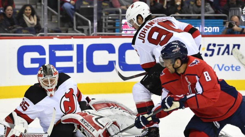 Aleksandrs Ovečkins spēlē pret "Devils"
Foto:  USA TODAY Sports/Scanpix