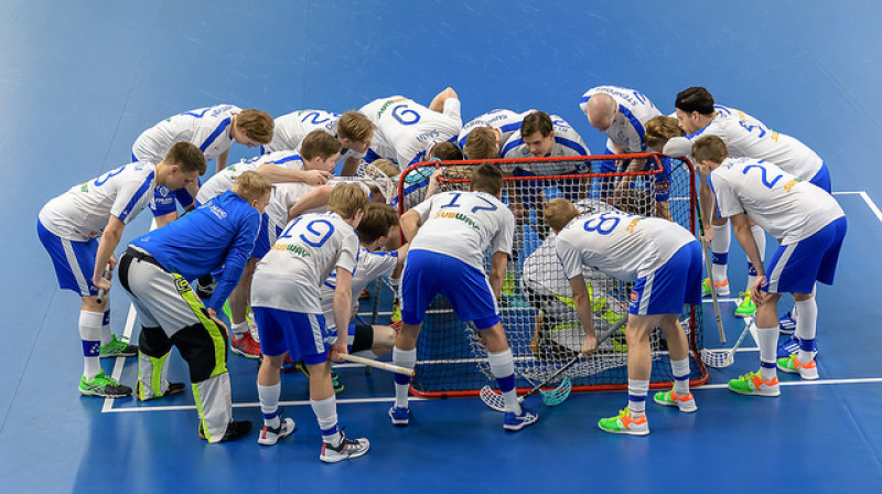 Somijas florbolistiem šodien prognozējami vieglākā spēle turnīrā
Foto: IFF Floorball