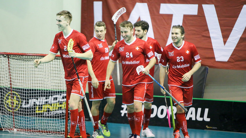 Šveices valstsvienībai finālturnīram izdevies kvalificēties ļoti vieglā veidā
Foto: IFF Floorball