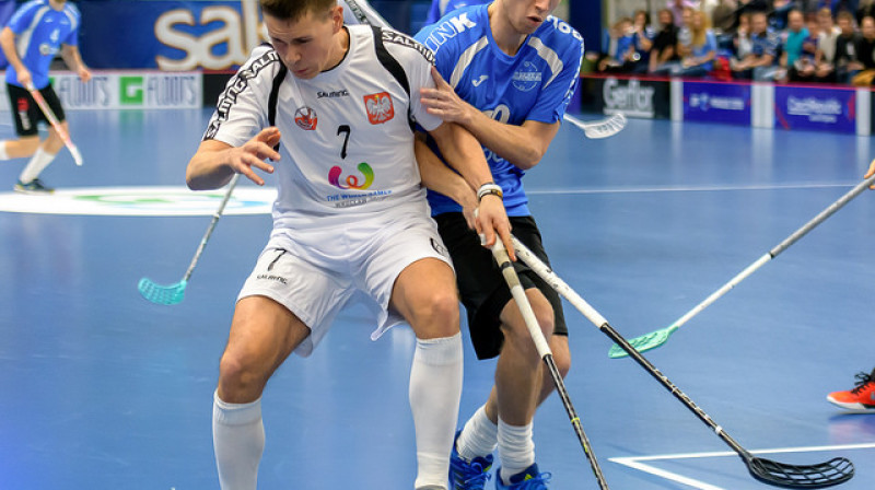 Polijas florbolistiem šodien nepieciešama uzvara pār holandiešiem ar vismaz četru vārtu pārsvaru
Foto: IFF Floorball