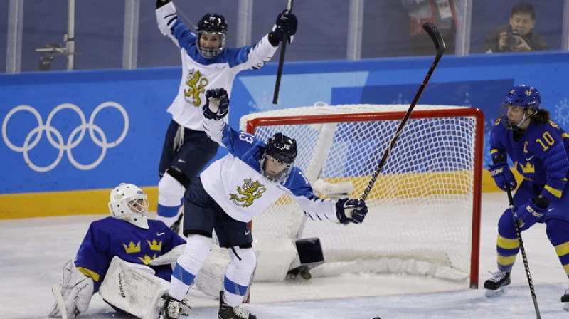 Somijas hokejistes revanšējās par zaudējumu Sočos
Foto: Reuters/Scanpix