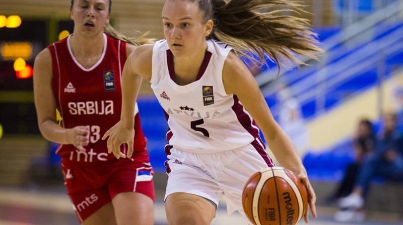 Latvijas U17 izlases spēlētāja Ketija Vihmane
Foto: FIBA