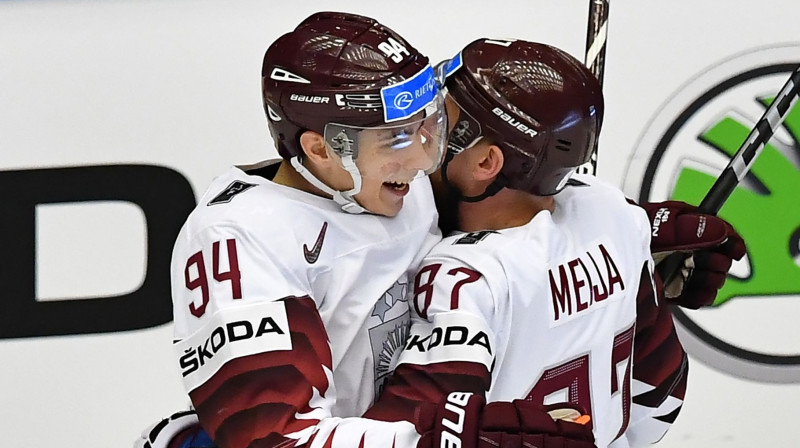 Kristiāns Rubīns un Gints Meija. Foto: AFP/Scanpix