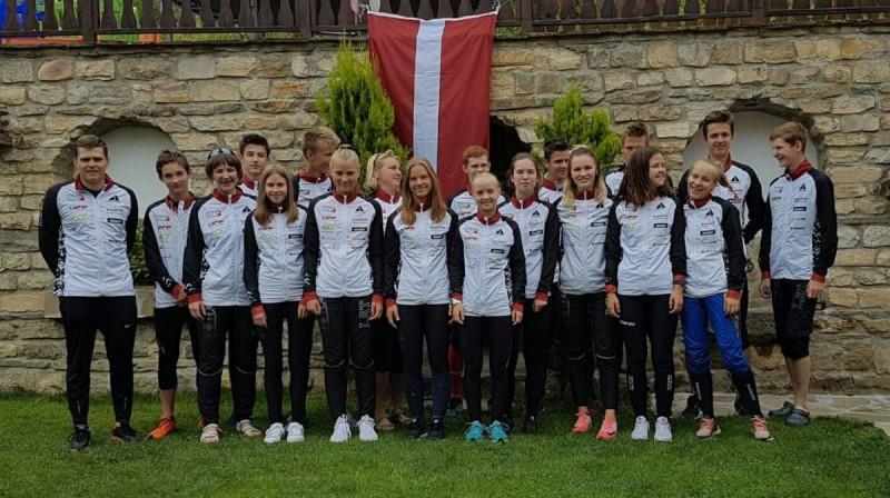 Latvijas izlase Eiropas jauniešu čempionātā
Foto: Latvijas Orientēšanās federācija