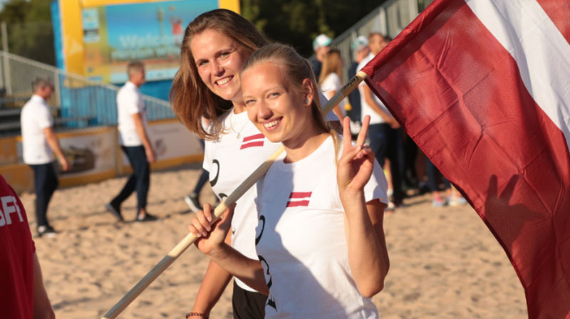 Rūta Treija un Alise Elizabete Pastare
Foto: wucbeachvolley2018.com