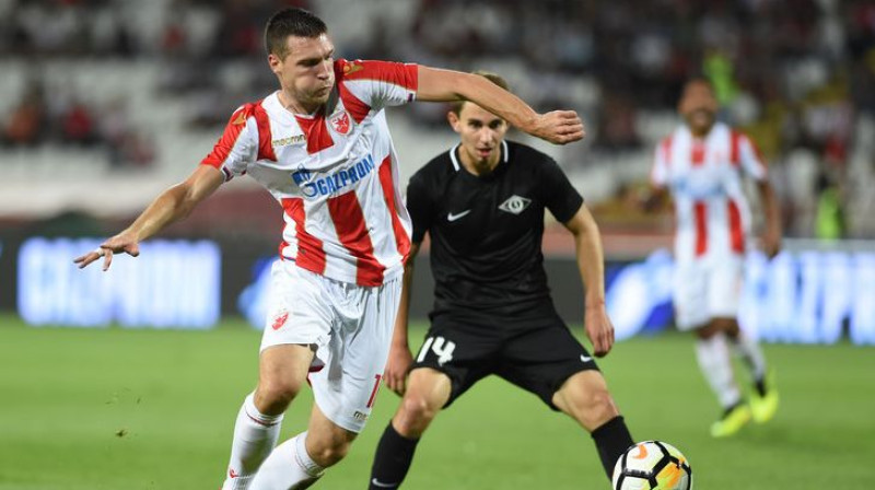 Oļegs Dmitrijevs spēlē pret "Crvena Zvezda" Belgradā
Foto: Aleksandar Dimitrijević / RAS Srbija