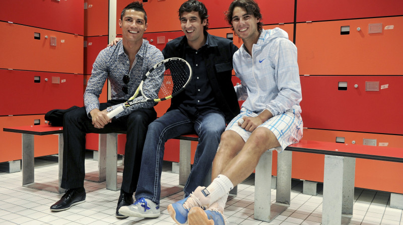Krištianu Ronaldu, Rauls un Rafaels Nadals 2010. gadā 
Foto: Reuters / Scanpix