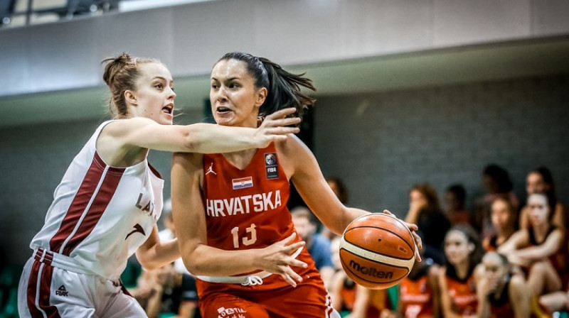 Kristiāna Koltone spēlē pret Horvātiju
Foto: FIBA