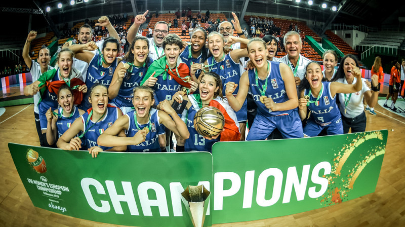 Itālijas U16 meitenes: pirmais Eiropas tituls
Foto: FIBA