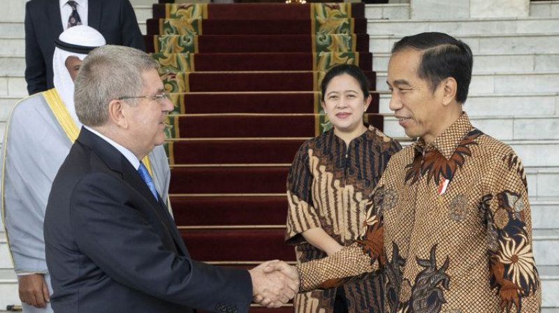 Tomass Bahs un Joko Vidodo Āzijas spēlēs
Foto: AFP/Scanpix