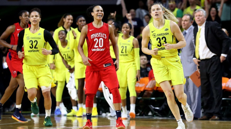 Kristi Tolivera un "Washington Mystics" 2018. gadā pirmo reizi sasniedza WNBA finālu. Foto: AFP/Scanpix