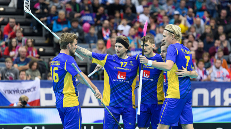 Zviedrijas izlase turnīru sākusi ar principiāli svarīgu uzvaru pār somiem
Foto: IFF Floorball