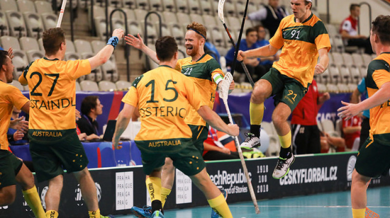 Pēc negaidītās uzvaras pār Poliju, lieliskas iespējas iekļūt kvalifikācijas kārtā pavērsušās Austrālijas florbolistiem
Foto: IFF Floorball