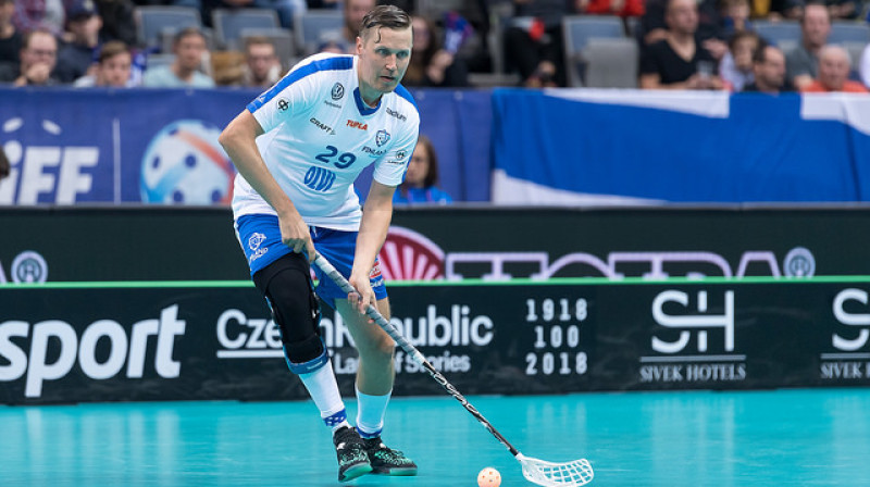 Mika Kohonens joprojām ir liela vērtība Somijas florbola izlasē
Foto: IFF Floorball