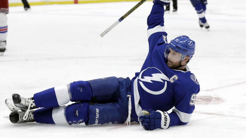 "Lightning" kapteinis Stīvens Stemkoss. Foto: AP/Scanpix