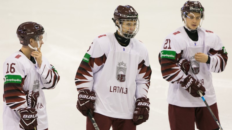 Latvijas U20 izlase. Foto: LHF