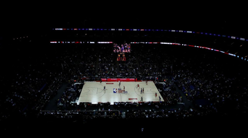 NBA "Global Games" spēle Londonā 2019. gada 17. janvārī. Foto: Reuters / Scanpix