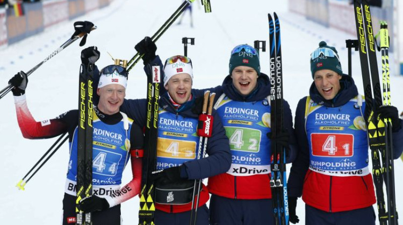 Norvēģijas stafetes komanda. Foto: AP/Scanpix