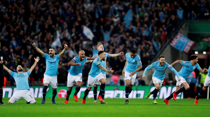 Mančestras "City" komanda. Foto: Reuters/Scanpix