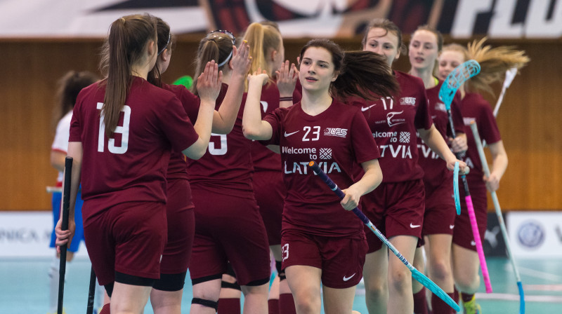 Latvijas sieviešu U19 izlase. Foto: ČFF