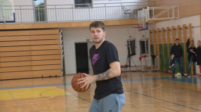 Luka Dončičs 2019. gada 6. maijā Ļubļanā. Foto: 24ur.com