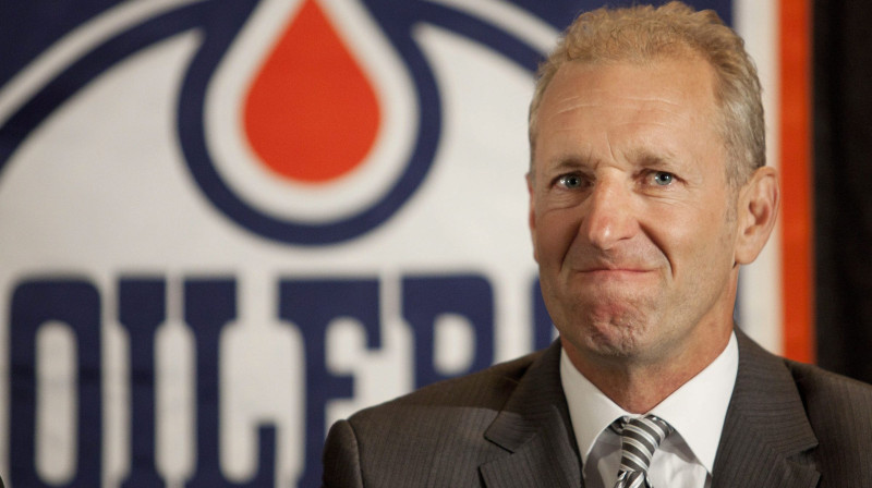 Ralfs Krīgers laikā, kad trenēja Edmontonas "Oilers". Foto: AP/Scanpix