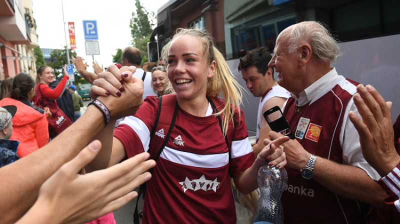 Ilze Jākobsone spēlēs vienā no vadošajiem Vācijas klubiem. Foto: Romāns Kokšarovs, f64