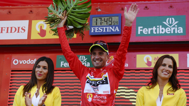 2011. gada "Vuelta a Espana" uzvarētājs Huans Hosē Kobo Foto: AP/Scanpix