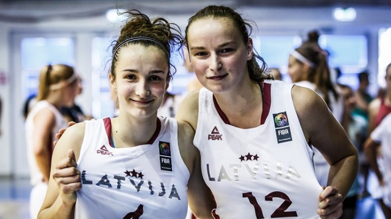 Nikola Ozola un Emīlija Krista Grava. Foto: FIBA